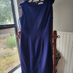 Calvin Klein Collection Deep Blue Midi Dress Size 4